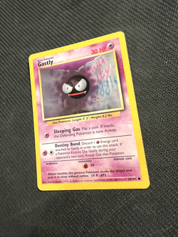 Pokemon Base Set 4th Print Card Gastly 50/102 1999-2000 MP - Image 3