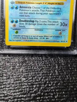 CGC 6.5 EX/NM+ Poliwhirl 1999 Base Set Shadowless 1st Ed. 38/102 Pokemon Card - Image 3