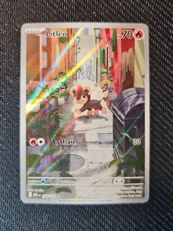 Litleo 139/132 ME01 Mega Evolution Holo Illustration Rare Pokemon Card NM - Image 1