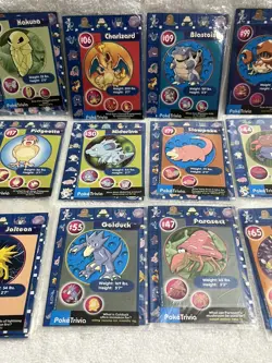 1999 Pokemon PokeTrivia Card Lot of 16 BurgerKing Promo Charizard Blastoise - Image 2
