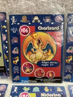 1999 Pokemon PokeTrivia Card Lot of 16 BurgerKing Promo Charizard Blastoise - Image 5