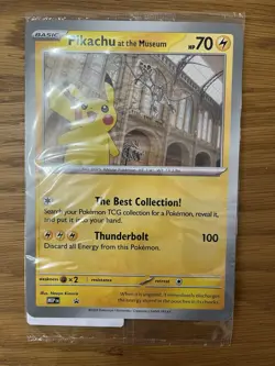 Pokemon Pikachu At The Museum x Natural History London Jumbo Card - Sealed - Image 1