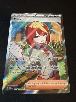 Pokemon TCG Mela 140/131 Prismatic Evolutions Ultra Rare Full Art Holo NM - Image 1