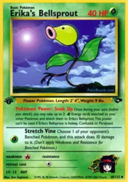 Lightly Played Erika's Bellsprout - 38/132 - Uncommon - 1st Edition Pokemon Gym - Image 1