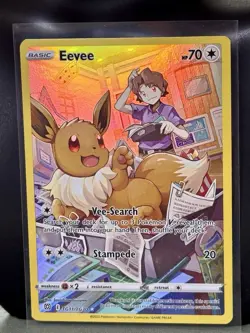 Eevee TG11/TG30 Ultra Rare Full Art Holo Brilliant Stars Trainer Gallery Pokemon - Image 1