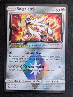 Solgaleo Prism Star 89/156 SM - Ultra Prism Pokemon TCG NM - Image 1