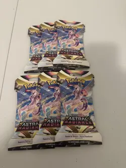 6 Pack Bundle Astral Radiance Pokemon Sword & Shield Sleeved Booster Packs - Image 1