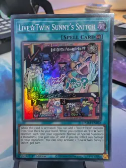 YuGiOh! Live Twin Sunny's Snitch DAMA-EN062 Super Rare 1st Ed - Image 1