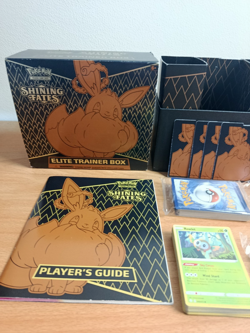 Pokemon TCG Shining Fates Elite Trainer Box ETB Opened Box Cards Dice - Image 2