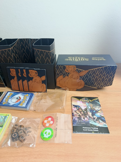Pokemon TCG Shining Fates Elite Trainer Box ETB Opened Box Cards Dice - Image 3