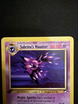 Pokemon Card - Sabrina's Haunter Gym Heroes 58/132 Uncommon 1st Edition - Image 2