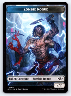 Zombie Rogue Token NONFOIL - Outlaws of Thunder Junction MTG - Image 1