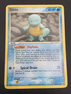 Pokemon TCG Ditto 64/113 Squirtle EX Delta Species 2005 Card - Image 1