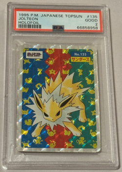Pokemon Topsun Japanese Jolteon #135 Holo Foil 1995 Pocket Monster PSA 2 Graded - Image 1