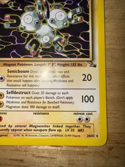 Pokemon TCG WOTC Fossil Magneton 26/62 Non Holo Rare Unlimited LP - Image 4