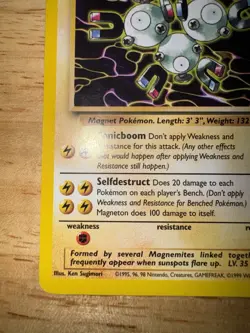 Pokemon TCG WOTC Fossil Magneton 26/62 Non Holo Rare Unlimited LP - Image 5