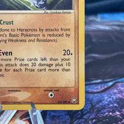 POKEMON TCG UNCOMMON CARD HERACROSS 43/109 EX TEAM ROCKET RETURNS NM/LP - Image 4