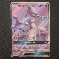 Pokemon Mewtwo GX 72/73 Ultra Rare Full Art Holo English Shining Legends 190 HP - Image 1