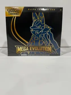 Mega Evolution Elite Trainer Box Lucario ETB Factory Sealed New Pokemon TCG - Image 1