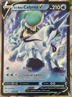 Ice Rider Calyrex V - 045/198 - SWSH Chilling Reign - Pokemon - NM/M - Image 1