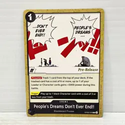 One Piece Two Legends - People's Dreams Don't Ever End!! OP08-096 - Pre Release - Image 1