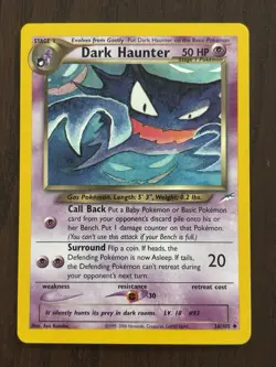 Dark Haunter 36/105 Uncommon Neo Destiny Pokemon Card - Image 1