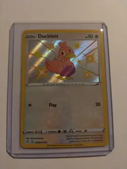 Pokemon TCG SHINY Ducklett Shining Fates Card SV095/SV122 lightly Played - Image 1