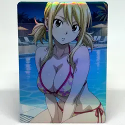 Fairy Tail Lucy Heartfilia Goddess Anime Waifu ACG Foil Card - Image 1
