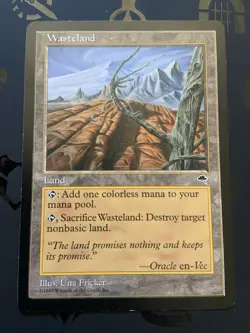 Magic: The Gathering Wasteland Tempest Land Uncommon Regular 1997 English - Image 1