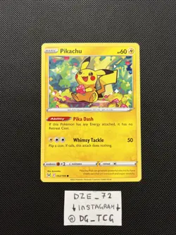 Pokemon Lost Origin - Pikachu - 052/196 - Common - M/NM - Image 1