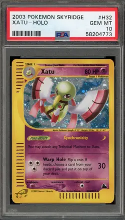 Pokemon Xatu Skyridge Holo Rare #H32 PSA 10 Gem Mint - Image 1