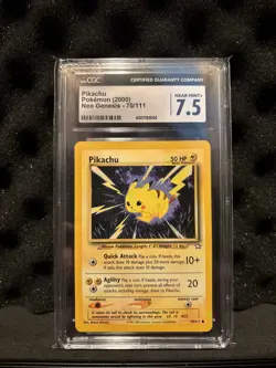 CGC 7.5 Pikachu Neo Genesis 70/111 Regular Unlimited Pokemon TCG Near Mint+ - Image 1