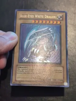 Yu-Gi-Oh! ULTRA RARE CARD BLUE-EYES WHITE DRAGON SDK-001 LP/MP - Image 4