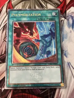 YUGIOH POLYMERIZATION QUARTER CENTURY RARE RA03-EN051 1ST NEAR MINT - Image 1