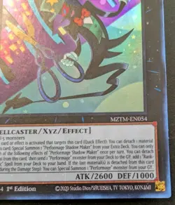 Performage Shadow Maker MZTM-EN054 1st Ed Super Rare Maze Of The Master Yu-Gi-Oh - Image 5