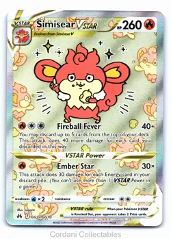 Simisear VSTAR GG37/GG70 - Crown Zenith Galarian Gallery - Pokemon Card - Image 1