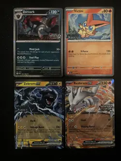 Unova Heavy Hitters Premium Collection Stamped Promo Cards - Qty 4 Cards. - Image 1