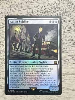 Magic: The Gathering Auton Soldier Doctor Who Foil Rare Blu Artifact 036 MTG NM - Image 1