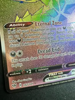 ❤‍🔥 Pokemon Eternatus VMAX 192/189 Swsh03: Darkness Ablaze Holo NM ✨ - Image 5