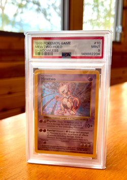 PSA 9 - Shadowless Mewtwo Holo - Pokemon TCG 1999 Pokemon Game Base Set #10 - Image 1
