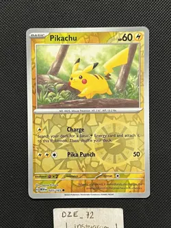 Pokemon ENGLISH - 151 - Pikachu - 025/165 - Reverse Holo - M/NM - Image 2