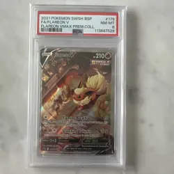 Pokemon Flareon V SWSH179 Full Art Promo Single Strike Holo PSA 8 - Image 1
