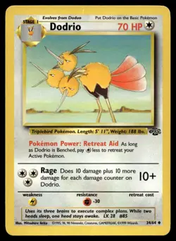 Dodrio 34/64 Pokemon Card Jungle Uncommon 70 HP Lightly Played G12 - Image 1