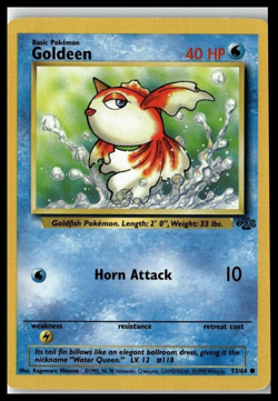 Goldeen 53/64 Pokemon Card Jungle Common 40 HP lightly Played H51 - Image 1