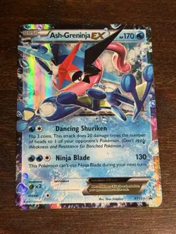 Pokemon TCG Ash-Greninja EX Black Star Promo Holo Card Ultra Rare XY133 - Image 1