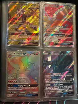 Pokemon TCG Binder Lot 30 Cards Charizard GX Rainbow Rare Sun and Moon Full Arts - Image 1