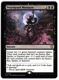 Swarmyard Massacre NM BLC Commander: Bloomburrow MTG - Image 1