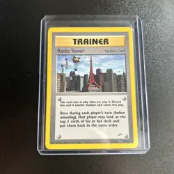 Pokemon Radio Tower 95/105 Neo Destiny Variant WOTC Rare Trainer Collection ￼ - Image 3