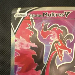 Pokemon Galarian Moltres V Full Art Ultra Rare Holo Chilling Reign 176/198 220 … - Image 2