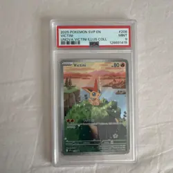 2025 Pokemon Victini SV: Scarlet & Violet Promo #208 PSA 9 Holo - Image 1
